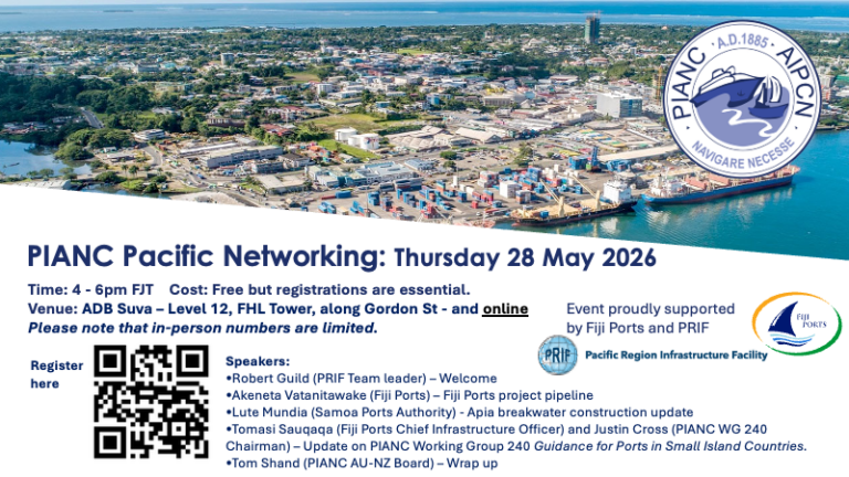 Pacific Networking PIANC Pacific Networking - Suva and online! 28 May 4-6pm FJT - PIANC ...
